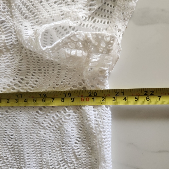 Alexa & Stella White Crocheted Size 1X Beach Cover-up Top - Picture 9 of 11